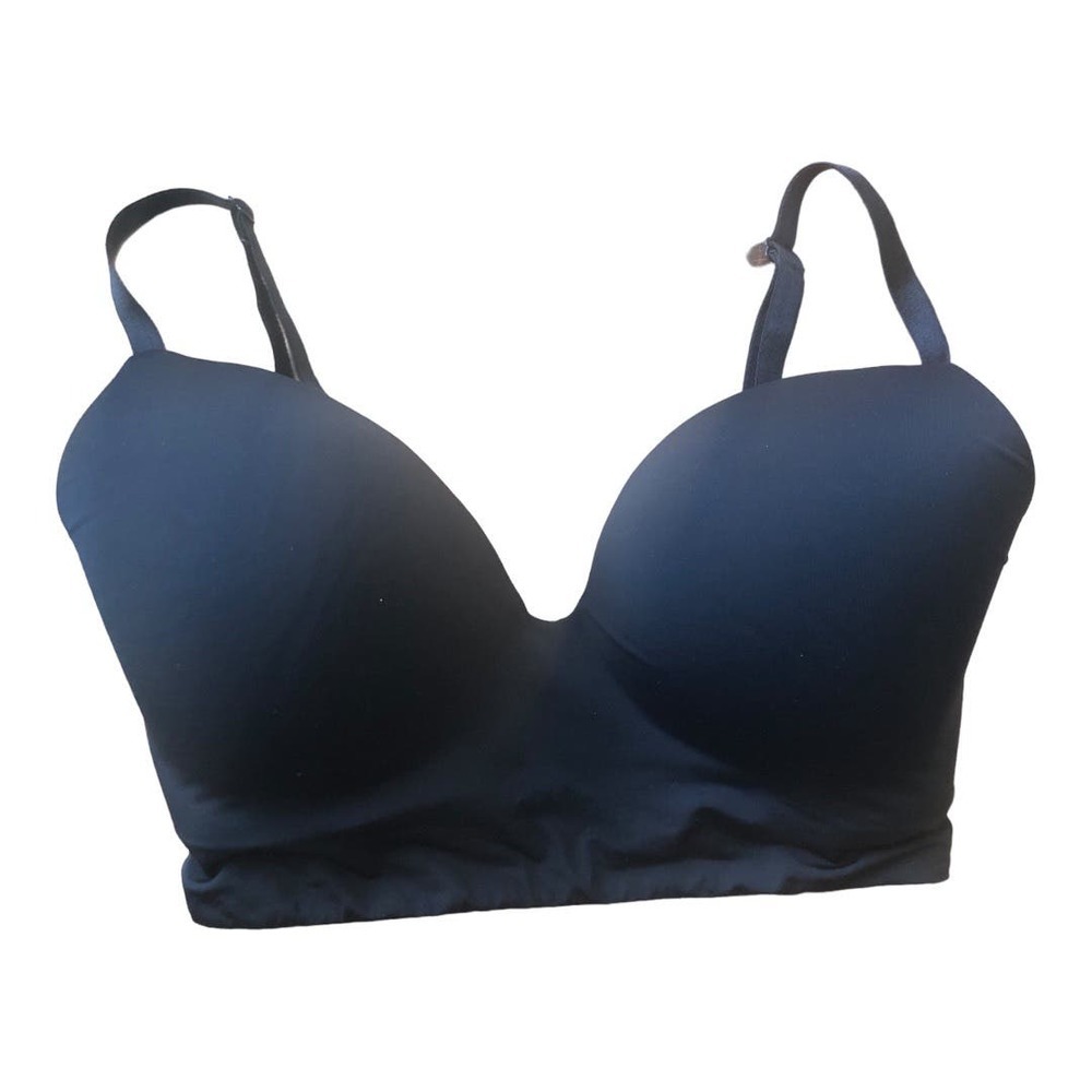 Victoria's Secret T-shirt Lightly Lined Wireless Womens Black Bra Size 34DD/E75